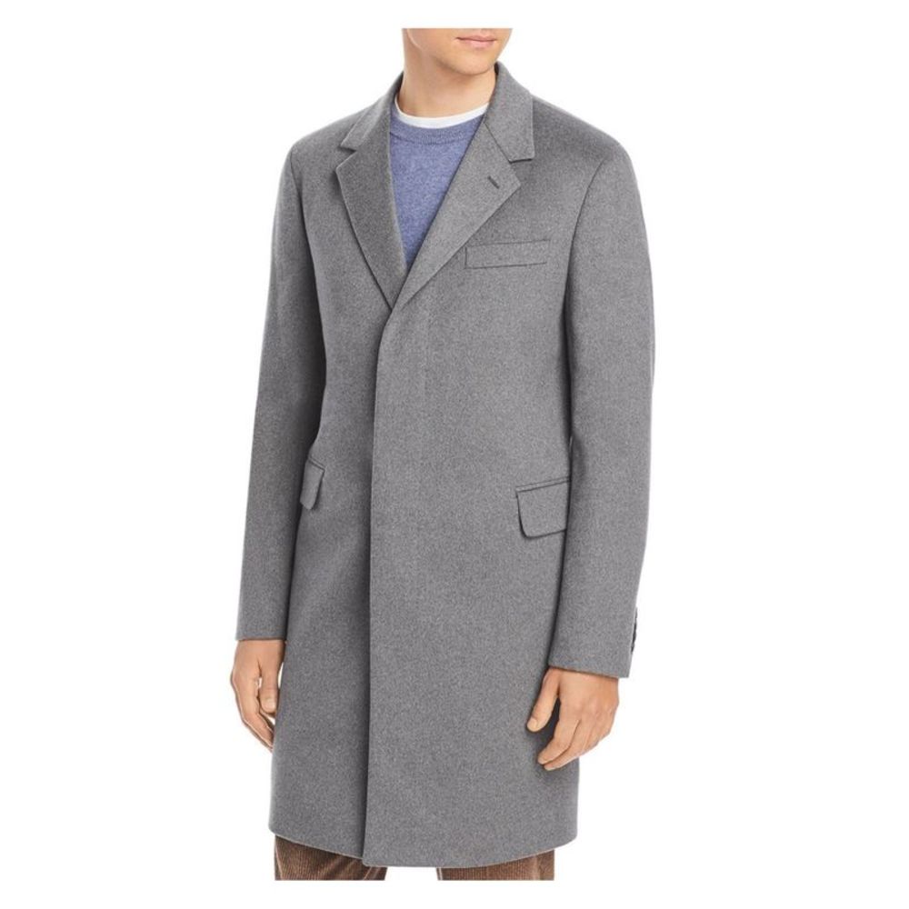 PAUL SMITH Mens Gray Single Breasted, Top Coat 44R